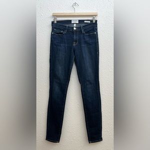 Women’s Frame Le de Jeanne Skinny Jeans, Navy Blue, Size 27